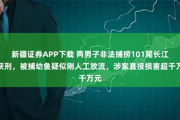 新疆证券APP下载 两男子非法捕捞101尾长江鲟获刑，被捕幼鱼疑似刚人工放流，涉案直接损害超千万元