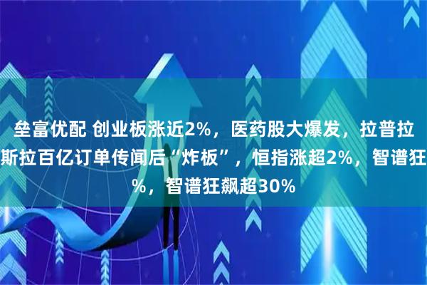 垒富优配 创业板涨近2%，医药股大爆发，拉普拉斯澄清特斯拉百亿订单传闻后“炸板”，恒指涨超2%，智谱狂飙超30%
